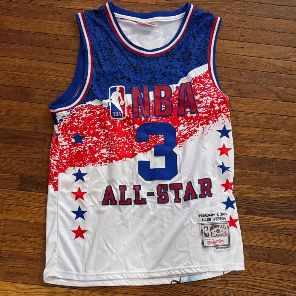 Mitchell & Ness NBA All-Star Jersey in Red, Blue, and White